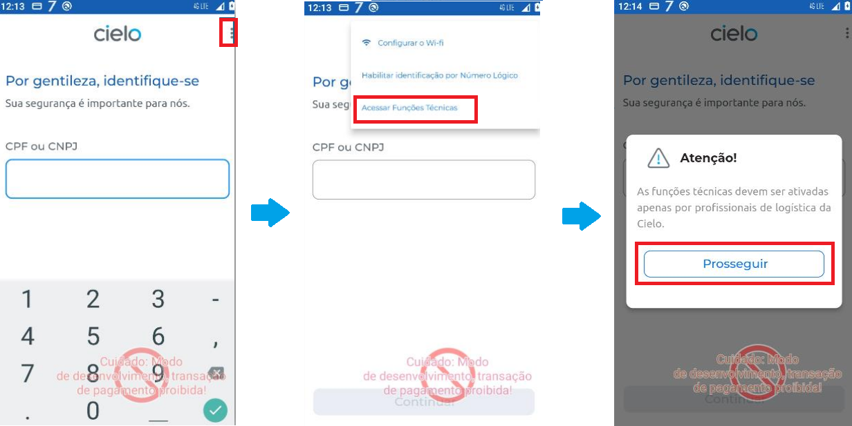 acessando funções técnicas